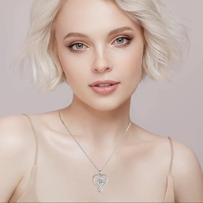 Eternal Heart Double Layered Necklace - Image 4