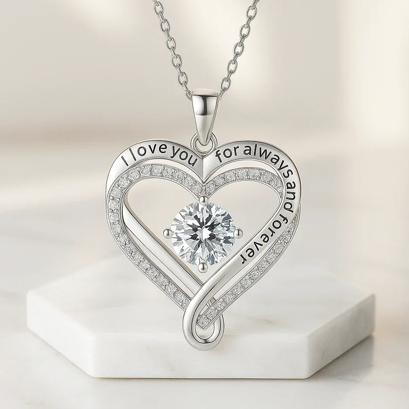 Eternal Heart Double Layered Necklace - Image 3